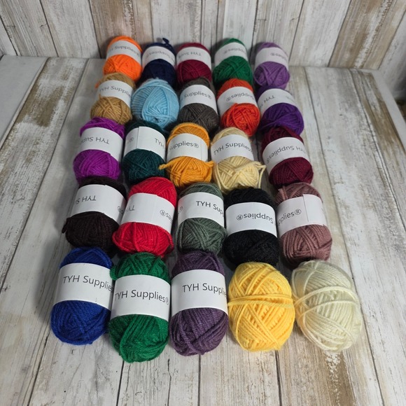 TYH Supplies Other - TYH Supplies 25 Pack Assorted Acrylic Yarn Bonbons Multicolor Mini Skeins Lot
